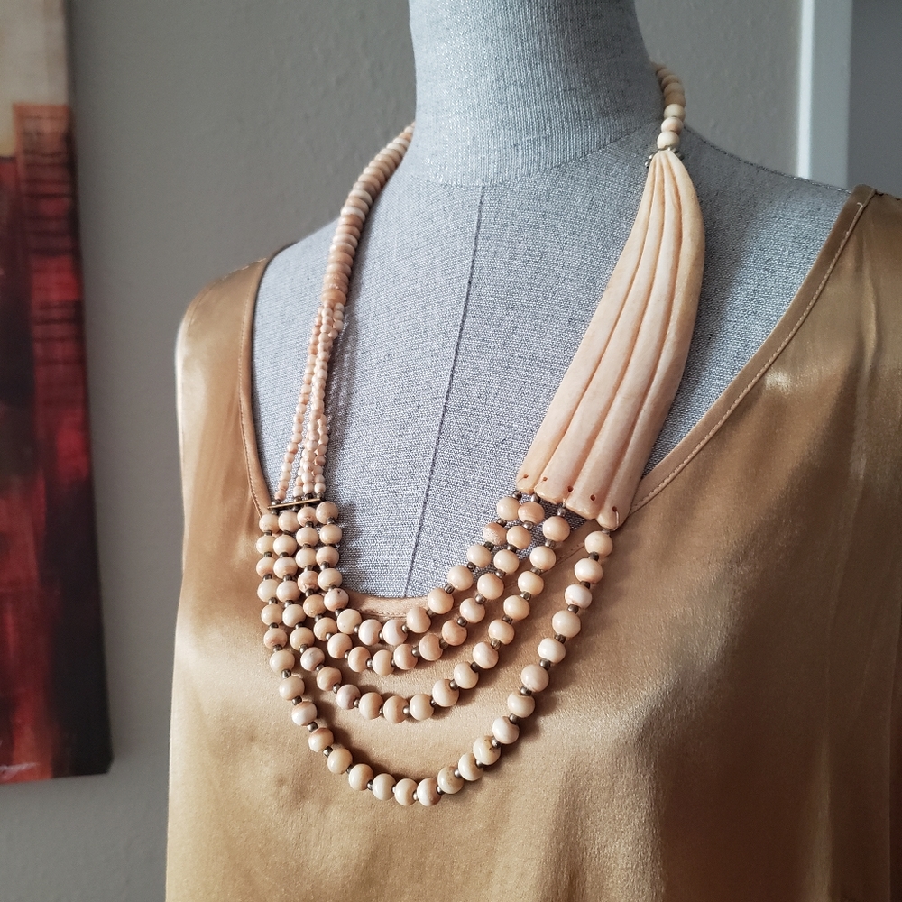 Tribal Bovine Bone Necklace